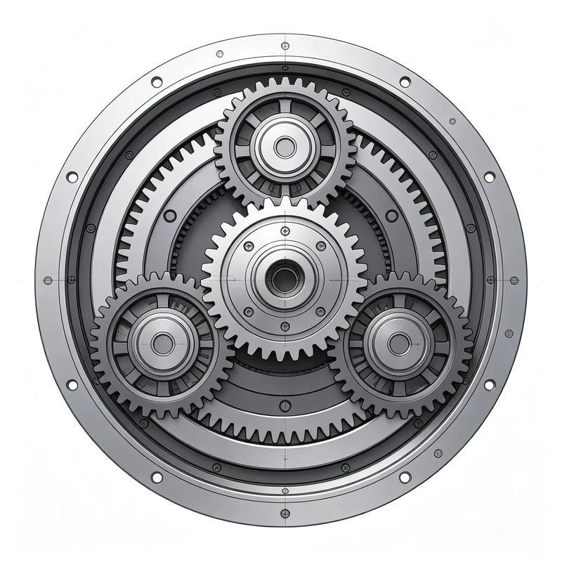 Industrial planetary gearing and automation visual